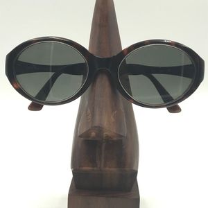 EMANUEL UNGARO METAL TORTOISE OVAL SUNGLASSES